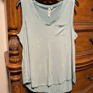 Cable & Gauge Light Blue Sleeveless Top